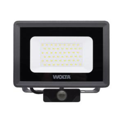 Прожектор светодиодный 50Вт 5700К IP65 4500лм с датчиком WOLTA WFL-50W/06S