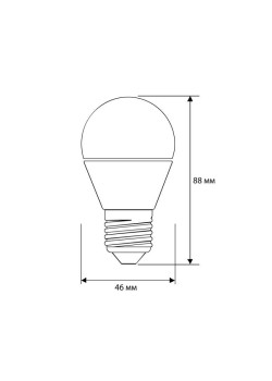 Лампа светодиодная LED8-G45/830/E27 8Вт шар 3000К тепл. бел. E27 720лм 170-265В Camelion 12392