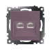 Розетка компьютерная 2-местная RJ-45 (механизм) STEKKER GLS00-7109-04, серия Катрин, шоколад Розетка компьютерная 2-местная RJ-45 (механизм) STEKKER GLS00-7109-04, серия Катрин, шоколад