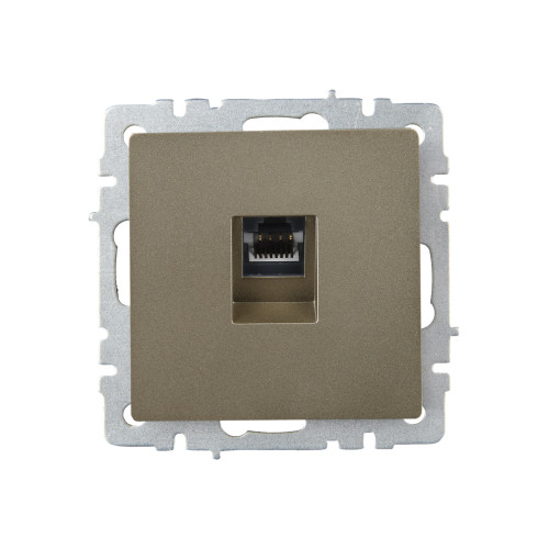 BRITE Розетка компьютерная RJ45 кат.6 РК11-БрШ шампань IEK BRITE Розетка компьютерная RJ45 кат.6 РК11-БрШ шампань IEK