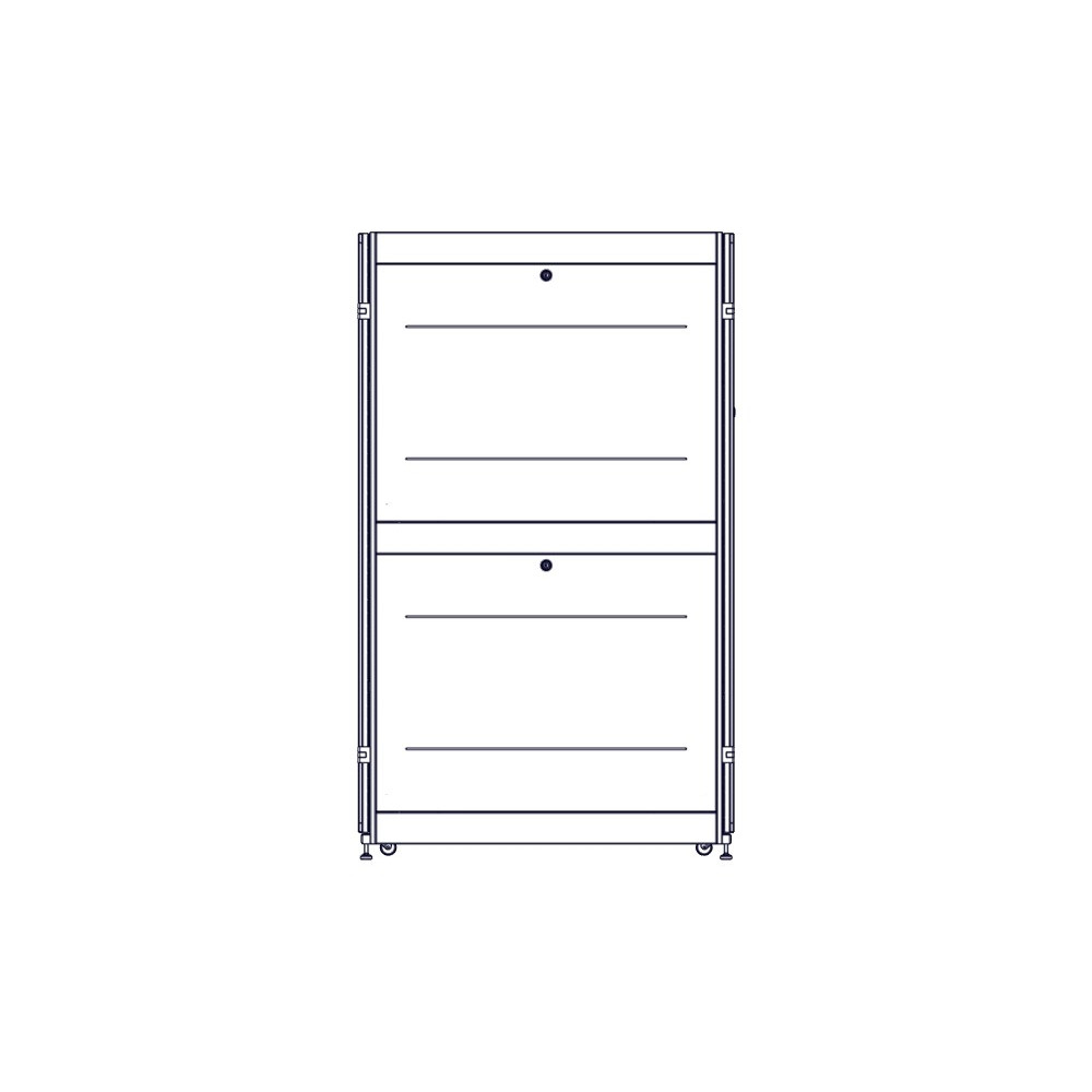 Шкаф Systeme Electric, серия Uniprom, 42U-800/1200, боковые панели 4шт, черный