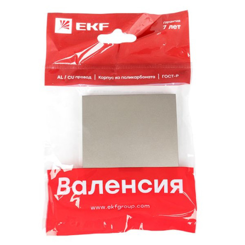 Валенсия лиц. панель выключателя 1-кл. с индикатором 10А кашемир EKF Валенсия лиц. панель выключателя 1-кл. с индикатором 10А кашемир EKF