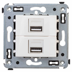 USB зарядное устройство в стену, Avanti, белое облако, 2.1А