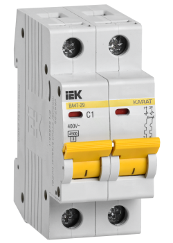 KARAT Автоматический выключатель ВА47-29 2P B 1А 4,5кА IEK