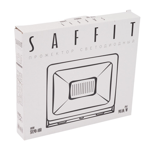 Светодиодный прожектор SAFFIT SFL90-100 IP65 100W 6400K черный Светодиодный прожектор SAFFIT SFL90-100 IP65 100W 6400K черный