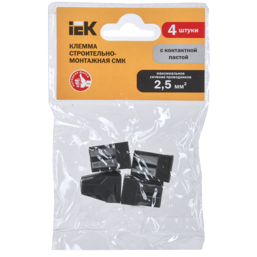 Строительно-монтажная клемма СМК 773-304 с пастой (4шт/упак) IEK