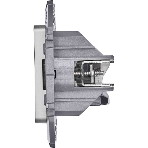 INSPIRIA Розетка компьютерная двойная RJ45 категория 6 UTP алюминий