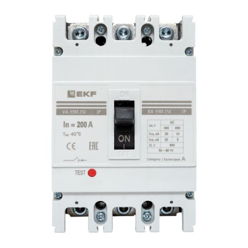 ВА-99М 250/200А 3P 10In 35кА с термомагнитным расцепителем EKF
