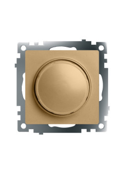 Выключатель диммирующий TRIAC (механизм), STEKKER, 250В, 500W, серия Катрин, золото, GLS10-7106-08