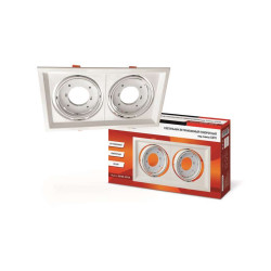 Светильник GX70R-2ST-W GX70 IP20 230В встраив. поворотный двойной метал. бел. IN HOME 4690612021607