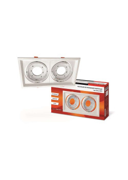 Светильник GX70R-2ST-W GX70 IP20 230В встраив. поворотный двойной метал. бел. IN HOME 4690612021607