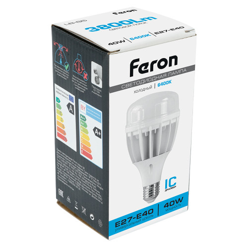 Лампа светодиодная Feron LB-65 E27-E40 40W 175-265V 6400K Лампа светодиодная Feron LB-65 E27-E40 40W 175-265V 6400K