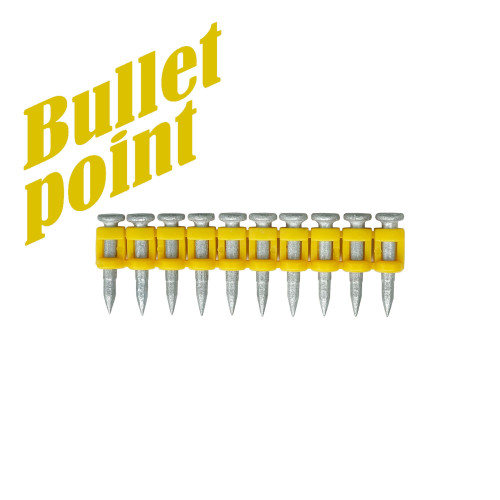 Гвозди усиленные для монтажного пистолета по бетону и металлу MG bullet point 3,05х22 мм (1000шт) Гвозди усиленные для монтажного пистолета по бетону и металлу MG bullet point 3,05х22 мм (1000шт)