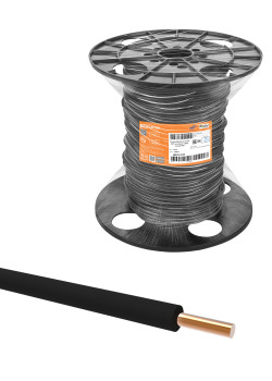 Провод ПуВнг(А)-LS 1х10,0 ГОСТна катушке  (150м), черный TDM
