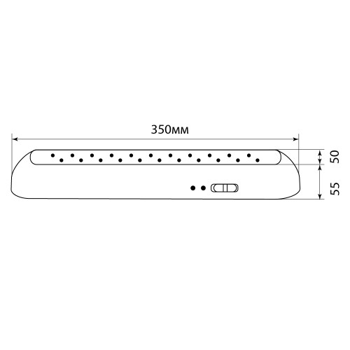 Светильник аккумуляторный, 22 LED AC/DC, черный, EL14