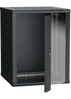 ITK Шкаф LINEA W 12U 600х600мм дверь стекло черный RAL9005