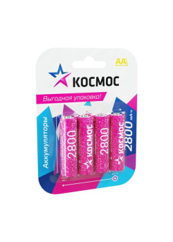 Аккумулятор AA/R6 NI-MN 2800мА.ч BP-4 (блист.4шт) КОСМОС KOCR6NIMH2800MAH4BL