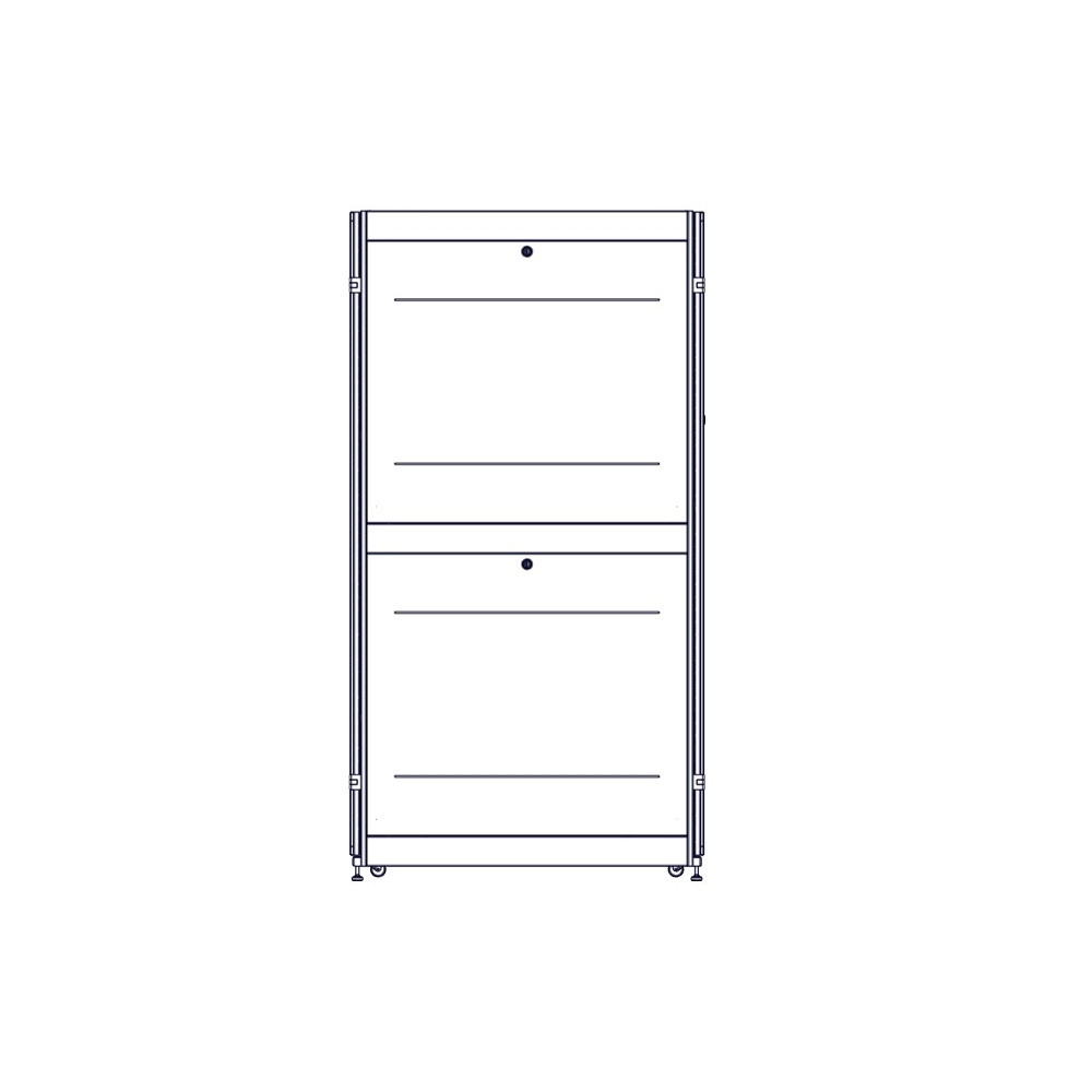 Шкаф Systeme Electric, серия Uniprom, 48U-750/1200, боковые панели 4шт, черный