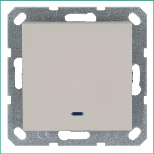 Выключатель 1-кл. 10А IP20 с подсветкой механизм тауп Jasmart G3011NT