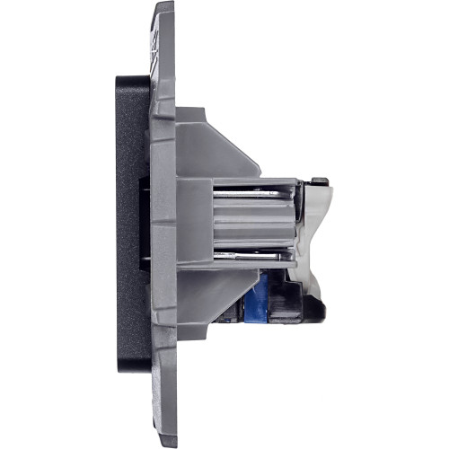 INSPIRIA Розетка компьютерная RJ45 категория 6 UTP антрацит INSPIRIA Розетка компьютерная RJ45 категория 6 UTP антрацит