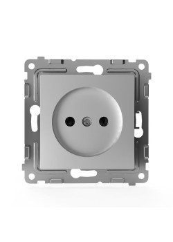 Розетка 1-м СП Pixel 16А IP20 без заземл. защ. шторки механизм алюм. TOKOV ELECTRIC TKE-PX-R1SF-C03