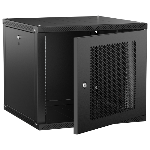 ITK LINEA W Шкаф настенный 9U 600х600мм дверь перфорированная черный 2.0