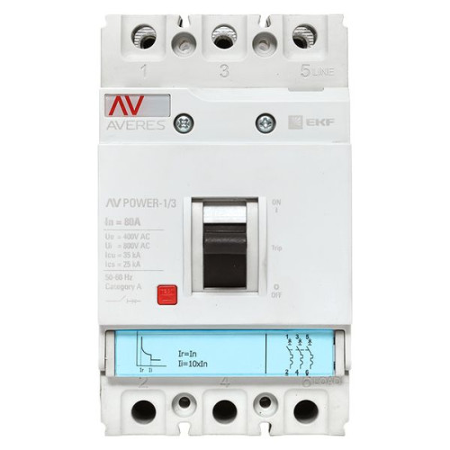 AV-POWER-1/3 80А 35кА TR EKF AV-POWER-1/3 80А 35кА TR EKF