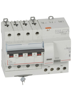 АВДТ DX3 4П C50А 30MA-AC 7м LEGRAND
