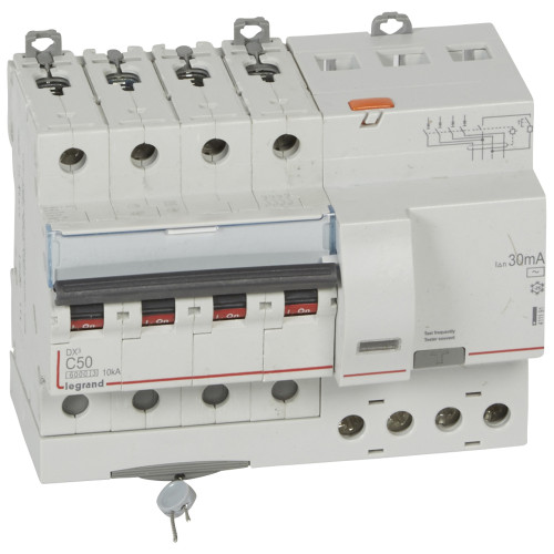 АВДТ DX3 4П C50А 30MA-AC 7м LEGRAND