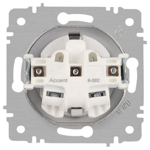 Розетка 1-м СП Accent 6-202-06 16А IP20 250В 2P+E Schuko перламутр. Intro Б0063695 Розетка 1-м СП Accent 6-202-06 16А IP20 250В 2P+E Schuko перламутр. Intro Б0063695