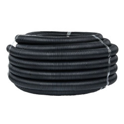 Труба гофр. безгалог. FRHF с протяжкой d40 мм (25 м) черн. EKF-Plast