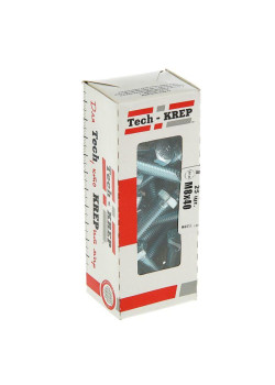 Болт DIN933 с шестигранной головкой М8х40 оцинк. (уп.25шт) Tech-KREP 105210