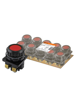 Выключатель кнопочный КЕ 011-У2-исп.2  красный 1з+1р 10A 660B IP40 TDM