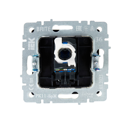 BRITE Розетка компьютерная RJ45 кат.6 РК11-БрЖ жемчуг IEK BRITE Розетка компьютерная RJ45 кат.6 РК11-БрЖ жемчуг IEK