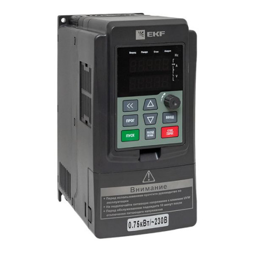 Преобразователь частоты 0,75/1,5кВт 1x230В VECTOR-100 EKF