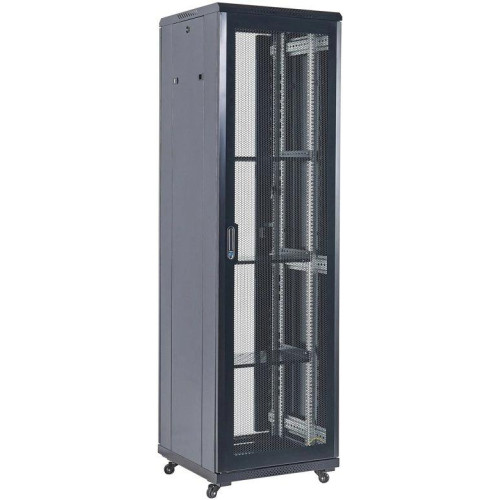 Шкаф коммутационный Rexant (04-1866-232) напольный 18U 600x600мм пер.дв.перфор. 800кг черный 230град. 988мм IP20 сталь