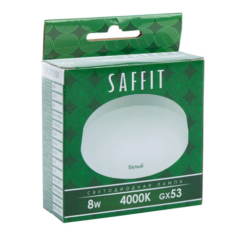 Лампа светодиодная SAFFIT SBGX5308 GX53 8W 230V 4000K Лампа светодиодная SAFFIT SBGX5308 GX53 8W 230V 4000K