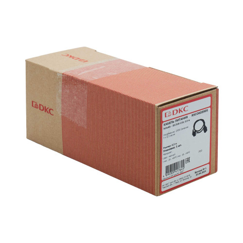 Кабель питания DKC, Sсhuko - IEC320 C19, 0,5м, 3х2,5мм