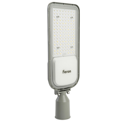 Светодиодный уличный консольный светильник Feron SP3050 100W 4000K 230V, серый Светодиодный уличный консольный светильник Feron SP3050 100W 4000K 230V, серый