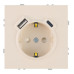 Розетка 1-местная з/ш с/з 16А + USB + Type C (механизм), STEKKER, 250В, 20W, серия Эмили, RST16-5119-08, кашемир, soft touch