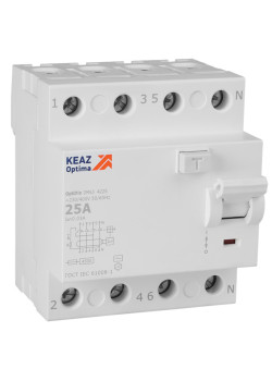 ВДТ без защиты от сверхтоков OptiDin DM63-4225-AC-4,5-УХЛ4 (4P, 25, 30mA)