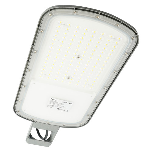 Светодиодный уличный консольный светильник Feron SP3070 100W 4000K AC90-300V, серый Светодиодный уличный консольный светильник Feron SP3070 100W 4000K AC90-300V, серый