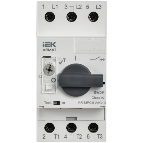 ARMAT Автоматический выключатель защиты двигателя A6 GV2P 6,3-10А IEK