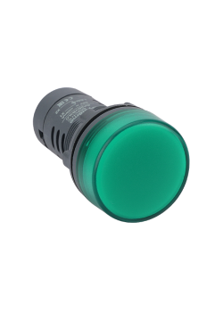 Сигнальная лампа SB7 моноблочная 22мм зеленая LED 220В AC/DC