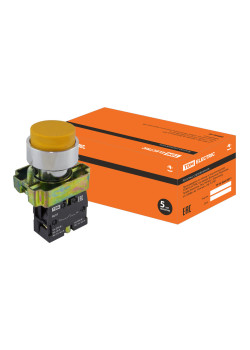 Кнопка SB2-BL51 с возвратом, 1НО, d22 мм, желтая, IP40 TDM