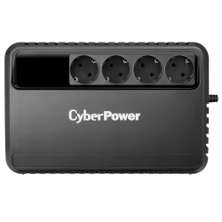 ИБП CyberPower BU1000E, Line-Interactive, 1000VA/600W, 4 Schuko розетки, Black, 0.4х0.3х0.3м., 7.8кг./ UPS Line-Interactive CyberPower BU1000E 1000VA/600W (4 EURO)