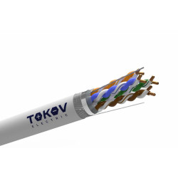 Кабель витая пара SF/UTP 4х2х24AWG (0.52мм) кат.5E PVC Fluke tested (м) TOKOV PRO TKP-C06-SF/UTP-42-5E-305