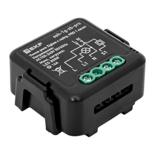 Умное реле в подрозетник 1-канальное с нейтралью Zigbee EKF Connect Select PRO