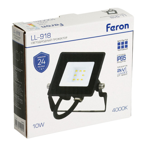 Светодиодный прожектор Feron LL-918 IP65 10W 4000K Светодиодный прожектор Feron LL-918 IP65 10W 4000K