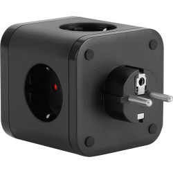 Сетевой разветвитель Buro BU-PW3UC-B (3 розетки) черный (пакет ПЭ)